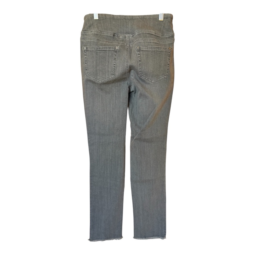 Stylish Gray Women's Straight Leg Stretch Jeans - Picture 6 of 10